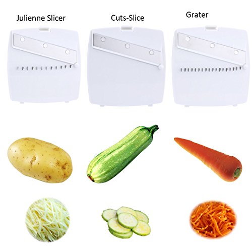 Spiraler Hobel, NexGadget Spiral-Ultra-4-Blatt Spiralizer, 8 in 1 Multi Spiraler Hobel, Schwere Gemüsenudelnmaschine und Mandolinist Hobel für Menschen mit gesunder Lebensmittel - 5