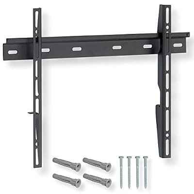 nanook Support mural télé de NANOOK pour téléviseurs de 32-55 pouces | Support Ultra plat | Solution de montage pour des télés LCD, LED et OLED | Compatibilité universelle | VESA 100x100 - 400x400 | Noir