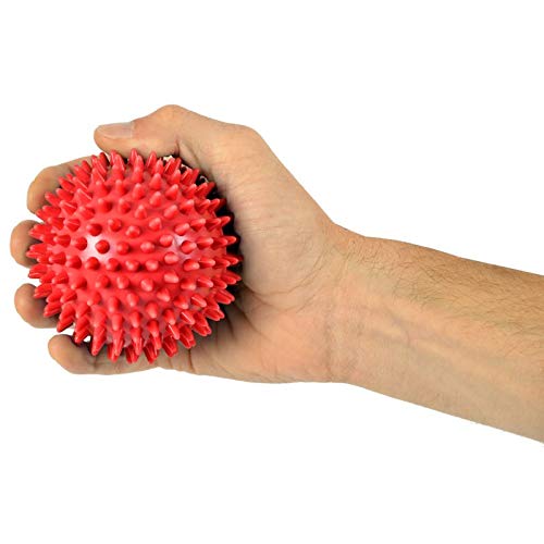 PALLINA RICCIO MASSAGGIO 9 cm ROSSA corpo mano piede yoga fitness MASSAGE BALL Msd Mambo Max