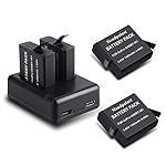 Mondpalast @ 2x Remplacement Batterie AHDBT 501 AHDBT-501 ahdbt501 AABAT-001 1260 mah + 1x Double Caméra Batterie USB Chargeur pour GOPRO HERO 5 Black GoPro Hero 5 Silver gopro HERO V hero 5 - Compatible avec le firmware jusqu'à la version 2.0