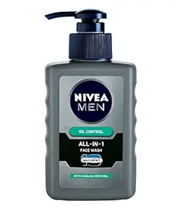 NIVEA Men Face Wash, Oil Control for 12hr Oil Control with 10x Vitamin C Effect, 150 ml