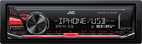 JVC KD-X241 Negro receptor multimedia para coche - Radio para coche (4.0 canales, FM,LW,MW, 87,5 - 108 MHz, 153 - 279 kHz, MOS-FET, 2 líneas)