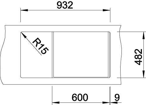 Blanco Lanis 6 S Küchenspüle, Edelstahl Bürstfinish, 516049 - 6