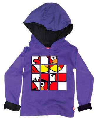 Bird Puzzle Hoody - Purple 9 - 10 Yrs