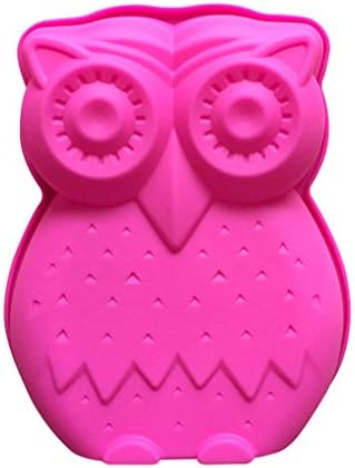 Wunhope 1 Pcs 3D DIY Decorating Chocolate Non-stick Silicone Mould Birthday Cute Owl DIY Fondant Mini Mould Handmade Soap Moulds