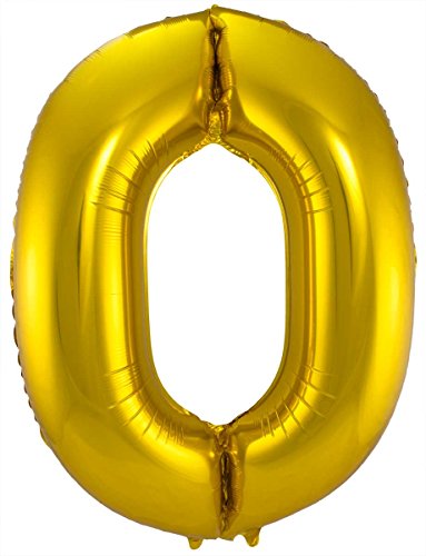 Carpeta® – Folienballon * ZAHL 50 * ┃ Gold ┃ 86cm groß ┃ Ballon Deko ┃ Geburtstag ┃ Jubiläum ┃ Goldene Hochzeit - 3