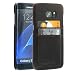 Produktbild Galaxy S7 Edge Lederhülle / Ledertasche / Hülle / Case / Cover / Etui / Tasche von Blumax® für Samsung aus echtem Leder Antik Braun für 5.5 Zoll Handy mit Kartenfach auf Rückseite des Cover