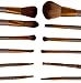 Leanda Fauset 12 Pcs Bamboo Handle Makeup Brushes Kabuki Powder Foundation Blusher Cosmetic Brushes With Box
