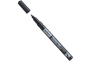Pentel N50S-A Marcador permanente, carcasa de aluminio, 1,0 mm, negro, 1 unidad