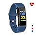 Produktbild Xnuoyo Color Fitness Armband, Farbdisplay & IP67 Wasserdicht Fitness Tracker Uhr mit Herzfrequenz, Schrittzähler Aktivitätstracker Schrittzähler Pulsmesser Schlafmonitor Kalorienzähler Anruf-Blau