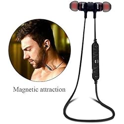 Magnetic Attractive Bluetooth Headphone With Noise Isolation Integrated Neckband Thunder Beats Stereo Sound, Hands-Free Mic And Controlling Buttons With Magnetic Earbuds For Gym, Running & Outdoor Activities Compatible With All Android And IOS Devices {Assortred Colour} BY- SKM ENTERPRISES