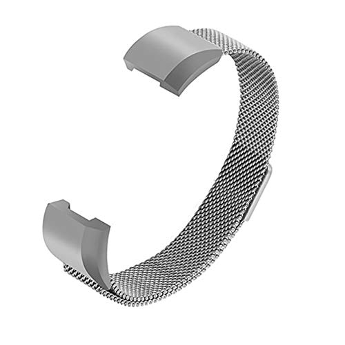 Preisvergleich Produktbild Huihuiya Edelstahl Armband Magnetschnalle Ersatz Edelstahl Armband-Silber