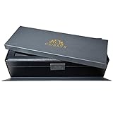 CAIBANA Uhrenbox – kostenlose & edle Geschenkbox – Luxury Carbon Optik Design Uhrenkasten für 6 Uhren aus hochwertigstem Material – Uhrenbox herren Uhren Aufbewahrungsbox - 6