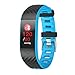 Produktbild RUHRBASIS Smart Watch Smart-Band P4 Sport - Fitness Armbanduhr mit Pulsmesser Schrittzähler Activity Watch Tracker App + Anruf Benachrichtigung - Blau