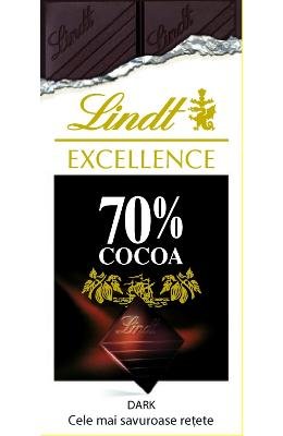 Preisvergleich Produktbild LINDT EXCELLENCE 70 CACAO DARK CELE MAI SAVUROASE RETETE