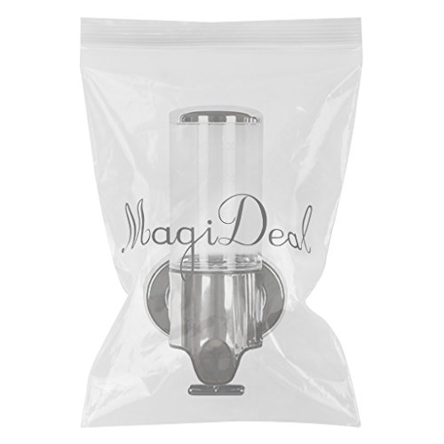 MagiDeal Seifenspender zur Wandmontage – Wandseifenspender für Reinigungsmittel – Wand-Spender für Flüssigseife – Klar, 500ml - 2