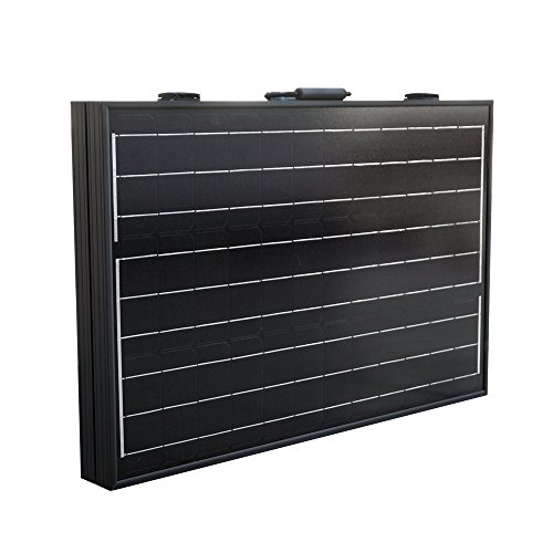 ECO-WORTHY 12 Volt 120 Watt Tragbarer, faltbarer Monokristallines Solar-Koffer mit schwarzem Rahmen - 2