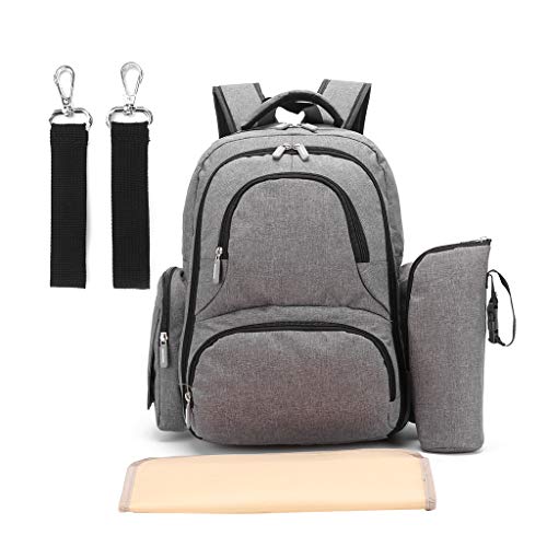 Preisvergleich Produktbild Exing Mamabeutel Wasserdichter Reiserucksack mit Wechselnden Pad-Buggy-Clips Isolierte Hülse (Grau)