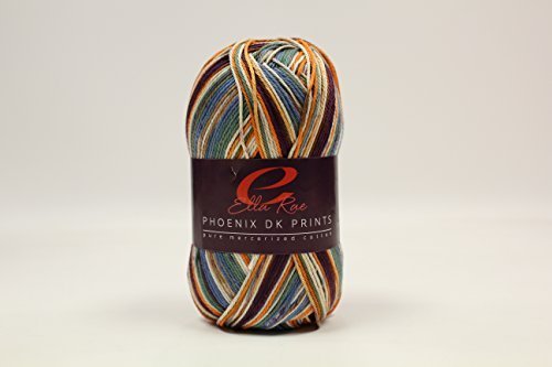 Ella Rae PHOENIX DK PRINT Cotton Yarn Wool 100g 03 Pumpkin Gingerbread Trifle
