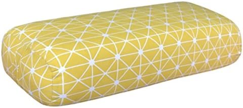 EONSHINE Exquisite Fluffy Meditation Yoga Bolster pillow, Polyester Overfilled Rectangular Back Supoort Cushion, Pack of 1 (Yellow)