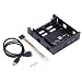 Produktbild ASHATA USB 3.1 (Super Speed) Front Panel, USB3.1 Typ C-Schnittstelle+Dual USB3.0+TF/SD-Kartenleser Front Panel,Multifunktionspanel Optisches USB Frontpanel 3.5 Zoll Frontplatte Schwarz