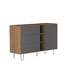 Symbiosis 4390X0942A00 AERO Buffet Panneaux De Particules Mélamines Noyer 120 x 40 x 80 cm