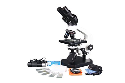 Radical 1000X Binocular Lab Led Digital Cordless Compound Microscope W Usb Camera ! Slide Kit! Fine Focus!