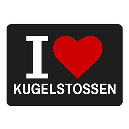 Preisvergleich Produktbild Mousepad Classic I Love Kugelstoßen schwarz