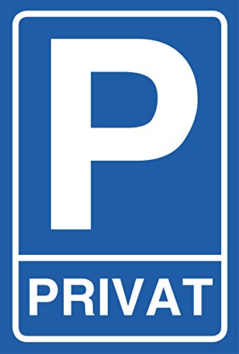 Parkplatz Schild privat Parken | 30 x 20 cm | "Privat-Parkplatz" | Hinweisschild 3mm | Parkplatzschild stabile Hartschaumplatte