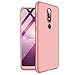 Produktbild MISSDU kompatibel mit Premium Hart PC 360 Grad Hülle Nokia x7 Hülle + Nicht enthalten Panzerglas,3 in1 Handytasche Handyhülle Schutzhülle Cover - Roségold