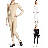 Catsuit Ballet Tanz Damen Mädchen Ganzkörper Tanz KLEID Fitnessstudio Catsuit - Schwarz , M - 