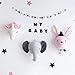 Produktbild Tierkopf Elefant Einhorn Kaninchen Kopf für Baby Room Decor Baby Kinder Schlafzimmer Behänge Wanddekor Geschenke Spielzeug