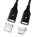 Produktbild LAMA Magnetisches USB C Ladekabel und Magnet Micro USB Datenkabel [2 Stück 1,2M] 2,4A Sync und Schnellladekabel für Samsung Huawei Sony Motorola HTC Lumia Nexus OnePlus Xiaomi LG und mehr Schwarz