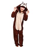 Samgu-Blumen-Geist Ratte Tier Onesie Pyjama Kostüme Schlafanzug Erwachsene Unisex (M(Körpergröße:161-168cm))