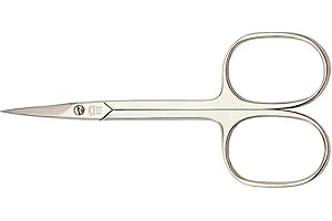 nippes Solingen professionelle Hautschere | 9 cm | Schere mit Schließhalm, gebogener und gehärteter Spitze | Ergänzung für jedes Pediküre-, Maniküre-Set | Qualität aus Solingen
