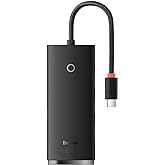 Baseus Lite 4in1 Multifonksiyonel Type-C Hub Dock Station Siyah
