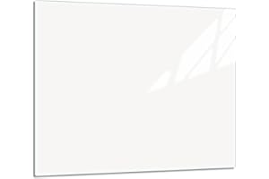 DarHaus Placa protectora de vitrocerámica 60x52 cm 1 pieza cocina eléctrica universal para inducción protección contra salpicaduras tabla de cortar de vidrio templado como decoración blanco