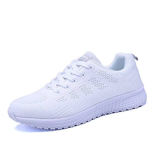 Womens Ladies Trainers Lace Up Fitness Sports Shoes Athletic - Main Image