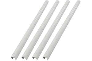HpLive 4 Stück 15mm Heizungsrohr Verkleidung Rohrverkleidung, Heizkörperrohr Abdeckungen, Rohrverkleidung für Heizkörperrohre(200mm Weiß)