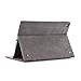 Produktbild iPad 2017 9.7 Case , elecfan® Vintage Retro Business-Stil Folio Slim Fit Kunstleder Schutzhülle Case Smart cover mit Standfunktion / Kartenfächer / Auto Schlaf Aufwachen Funktion PU Tasche Ledertasche Leichtgewicht Anti Kratzer Schutzhülle für iPad 9.7 2017 (2017 New iPad, Grau)