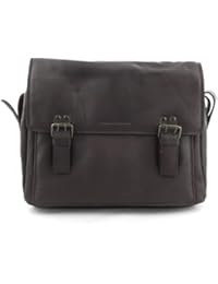 Zerimar Bolso maletín bandolera fabricado en piel vacuna alta calidad Múltiples compartimentos Medidas: 30x35x8