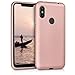 Price comparison product image kwmobile TPU Silicone Case for Xiaomi Redmi Note 6 Pro - Soft Flexible Shock Absorbent Protective Phone Cover - Metallic Rose Gold