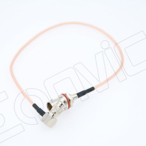 eonvic BNC-Buchse Schott nach rechts Winkel 1.0/2.3 DIN männlich RG179 SDI Kabel Jumper Pigtail 20 cm - 6
