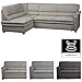 Produktbild CAVADORE Ecksofa Pisoo / Kleine Eckcouch mit Federkern im klassichen Design / Ottomane links / 245 x 89 x 161 / Grau-Beige