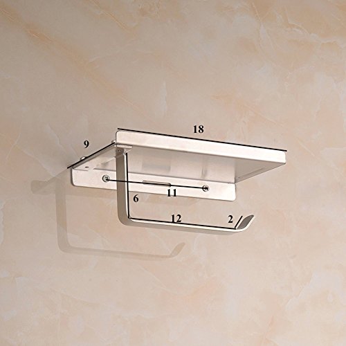 Aothpher Wand-Toilettenpapierhalter Telefonborad,Edelstahl rostfrei,glanzpoliert,Chrom und Antirutsch - 6