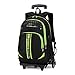 Produktbild C-Xka Kinder Trolley Bag Schüler Trolley Handrucksack mit 6 fahrbaren Dosen steigen Treppen für Studenten (Farbe : Green, größe : Six Rounds)