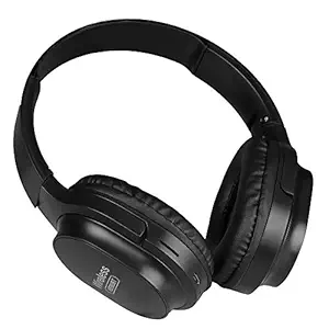 Rewy XB380 ON-Ear Wireless 5.0 Bluetooth Headphone with 13 Hours Battery Backup | 40mm Drivers | Powerful Bass Best for Music Lovers/Online Classes/Tele Calling/Workout & Etc (Black)