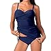 Produktbild Jaminy Damen Einteilig Sommer Strand Badeau Badeabzug Push up One Piece Bademode Tankini Bikini Swimwear Swimsuit One Piece Bademode Swimsuit One-Piece Body Swimsuit Bauchweg Monokini (Blau, M)