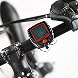 Fahrrad - Stoppuhr - Fahrradcomputer mit 14 Funktionen: Geschwindigkeitsvergleicher, Durchschnittsgeschwindigkeit, Höchstgeschwindigkeit, Aktuelle Geschwindigkeit, Fahrzeit, Fahrzeit, etc.