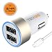 Tech Sense Lab Ce & Fcc Certified 3.4 Amp Dual Usb Car Charger By Tech Sense Lab - Compatible Smartphones/Tablets - (Includes 1 Micro Usb Cable Rated At 480Mbps) - White & Gold RS.649.00